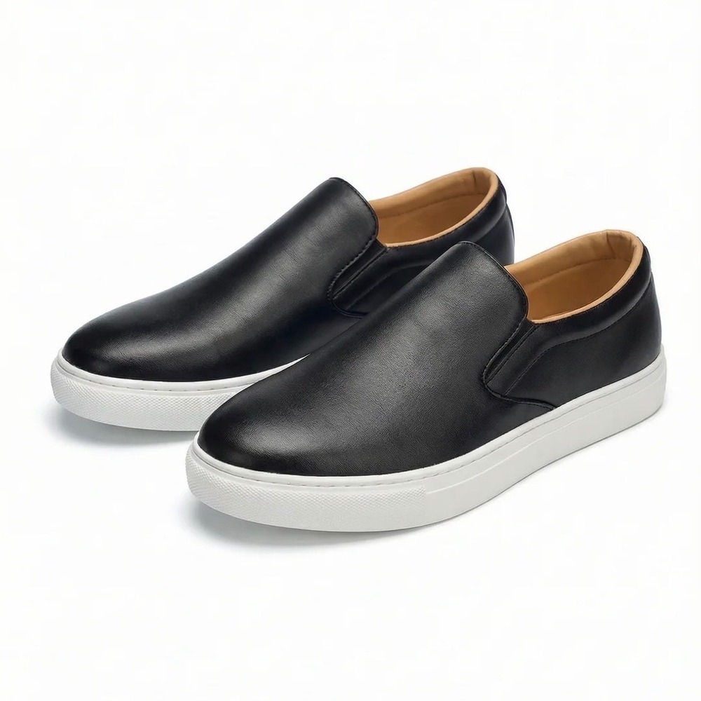 Cole Haan Nantucket 2.0 Mens Black Leather Slip On Sneakers Size 10.5 M